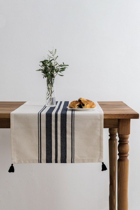 Hermia Tereza - Navy Blue Alfombra 50 x 150 cm de Algodón y Poliéster